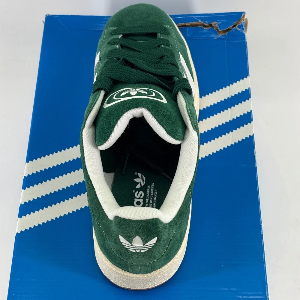 Adidas Campus 00s Mens 11.5 Dark Green White Suede Skate Sneakers H03472